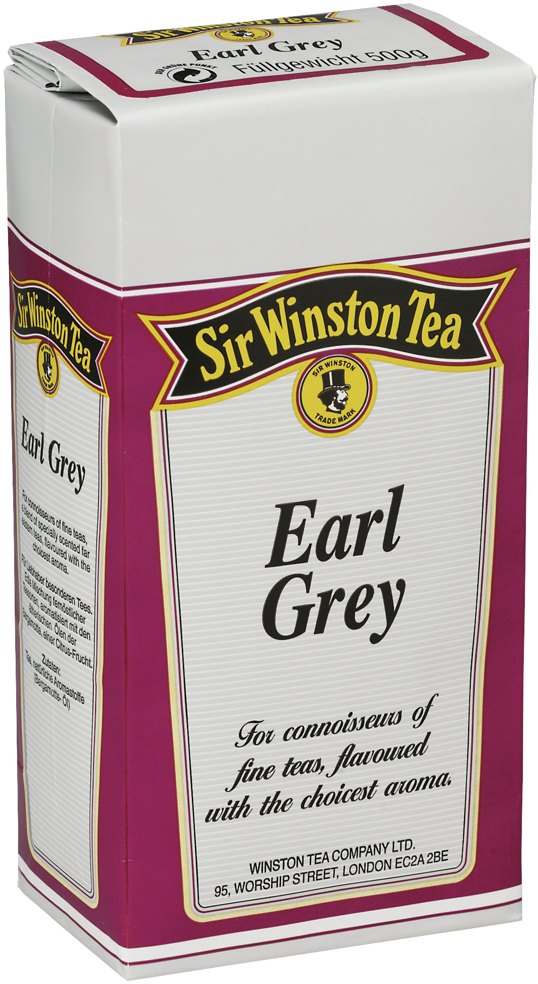 4009300001331 - Sir Winston Tea Earl Grey Schwarztee lose 500g