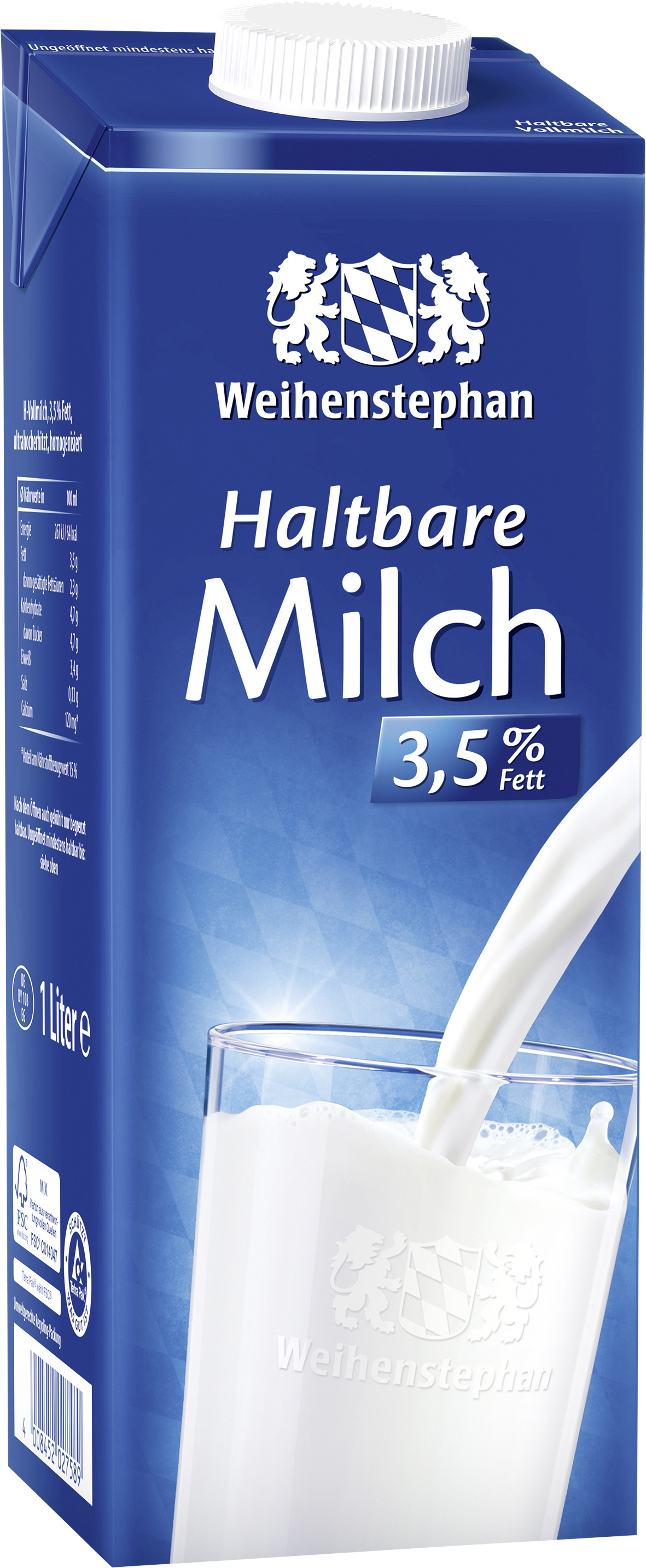 4008452027602 - Haltbare Milch 35 % Fett 1l