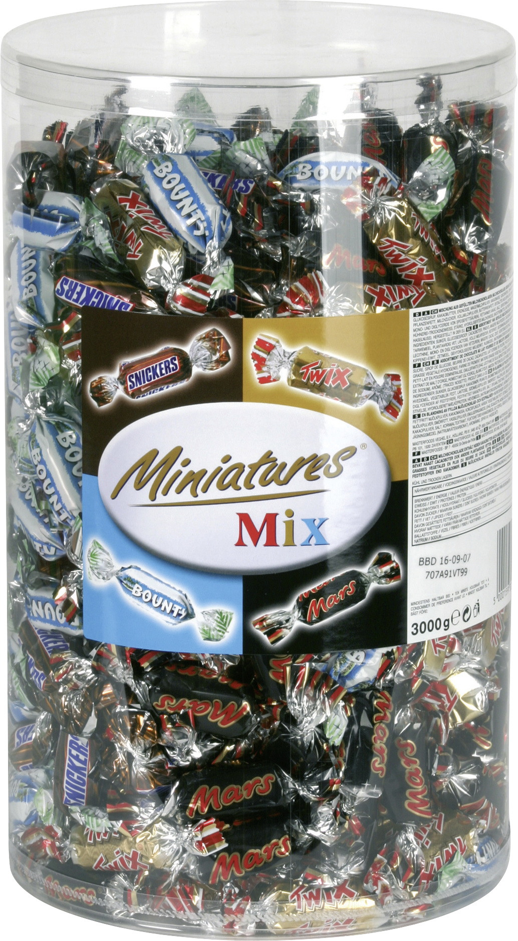 5000159563383 - Schokolade Miniatures Mix 465511 sort 3000g 5000159563383 30