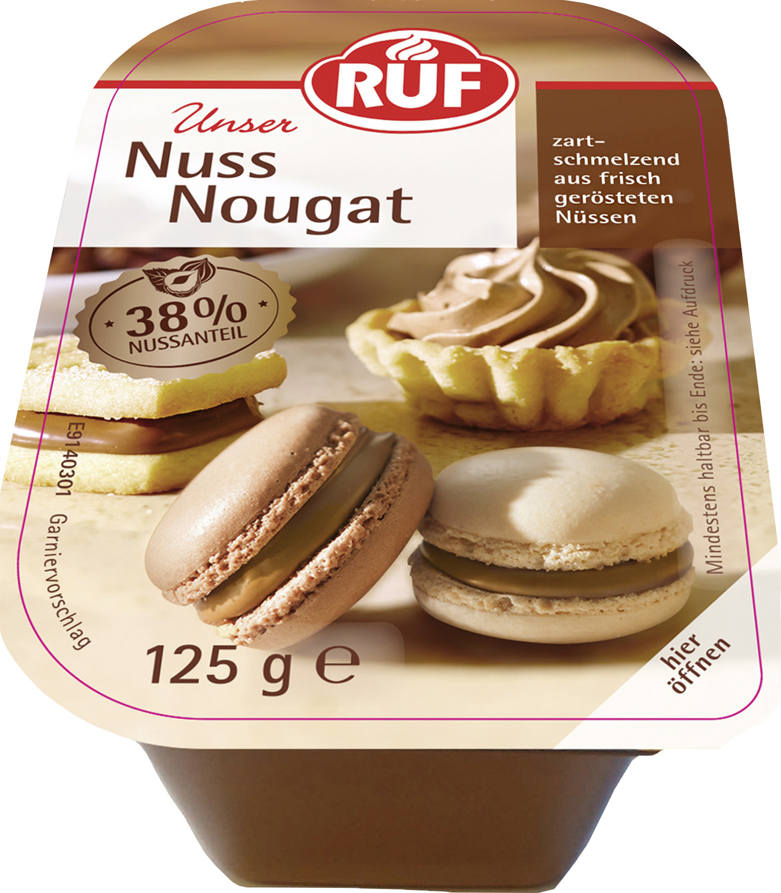 Ruf Nuss Nougat dunkel 125g