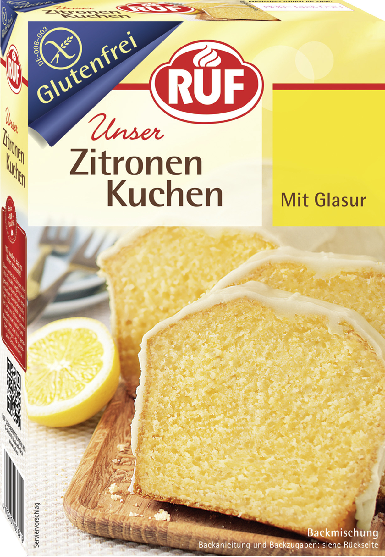 4002809028298 - Ruf Zitronenkuchen glutenfrei Backmischung 530g