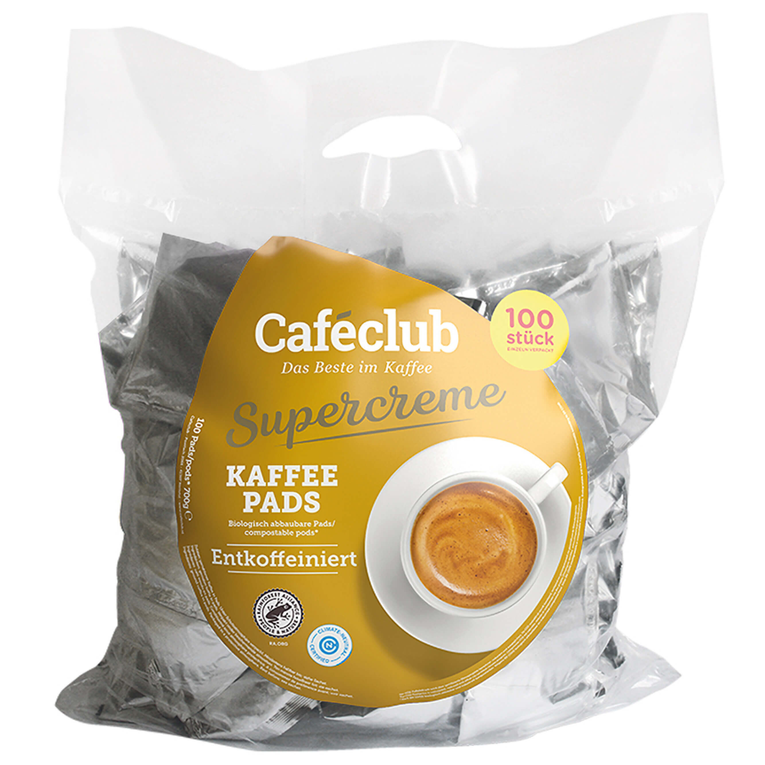 8712500010800 - Caféclub Kaffee Pads entkoffeiniert 100x7g